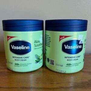 Vaseline Intensive Care Body Cream with Pure Aloe Aloe Soothe 13.5oz NEW x 2